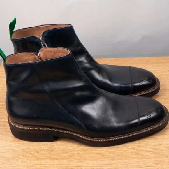 Saint Crispin\'s Chukka Boots Men\'s Size 11 H Midnight Blue Rubber Sole $2000 Saint Crispin main image 2